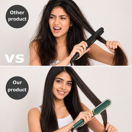 Hair Straightener Comb Brush