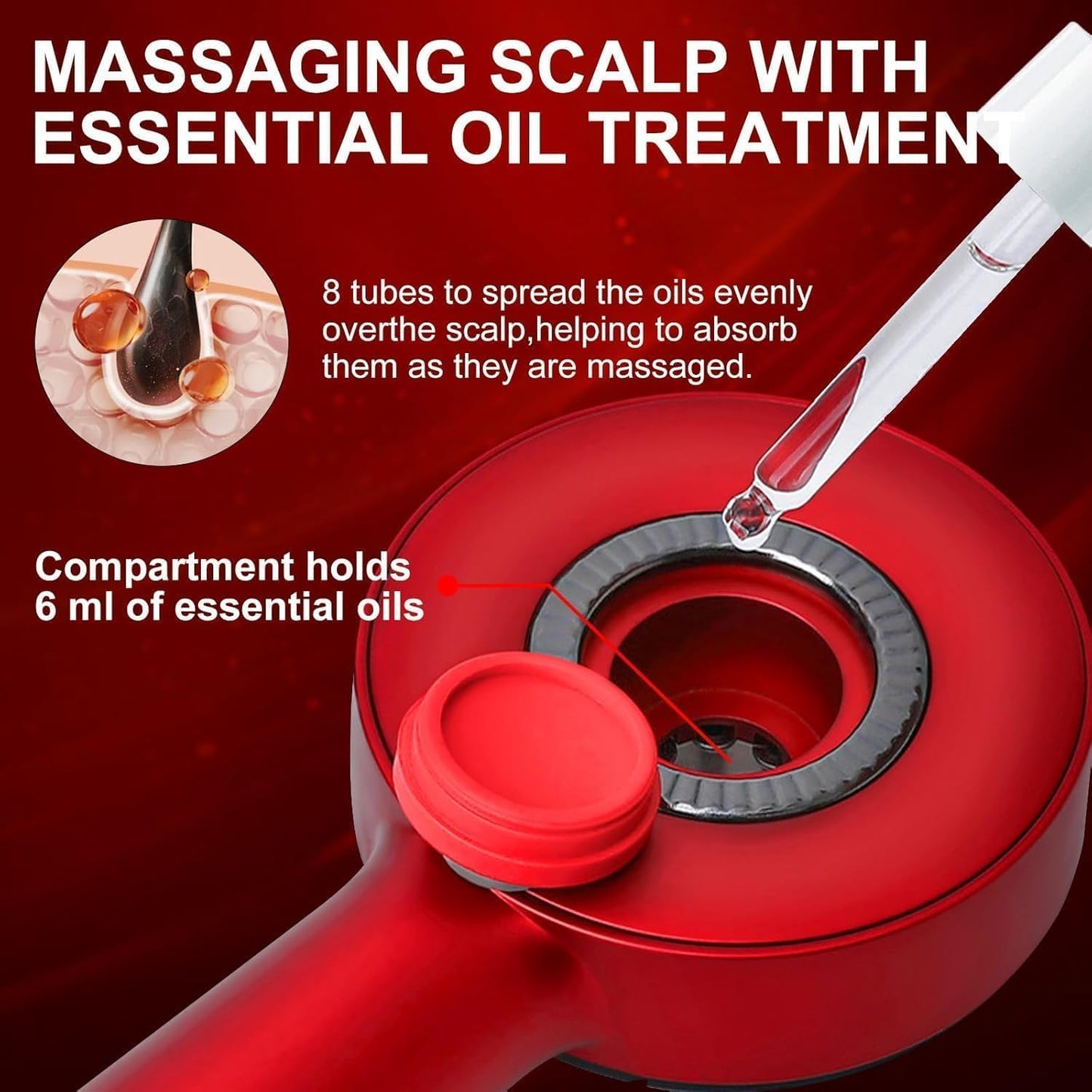 Electric Scalp Massager with Hair Oil Applicator