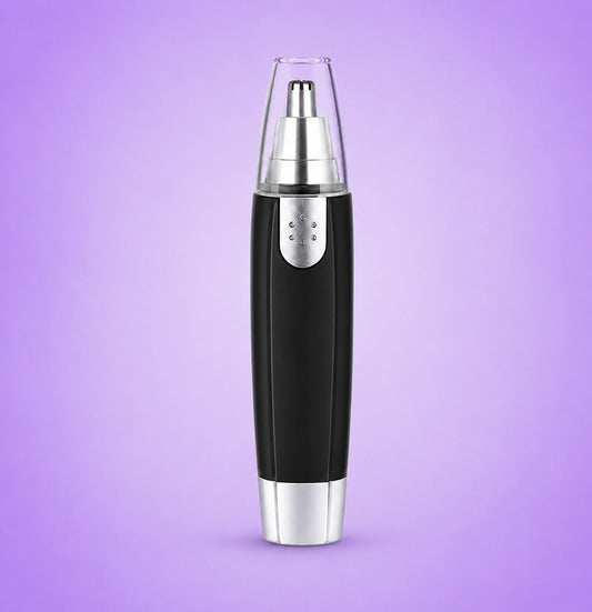 Eyebrow & Nose Hair Trimmer – Painless, Battery-Operated