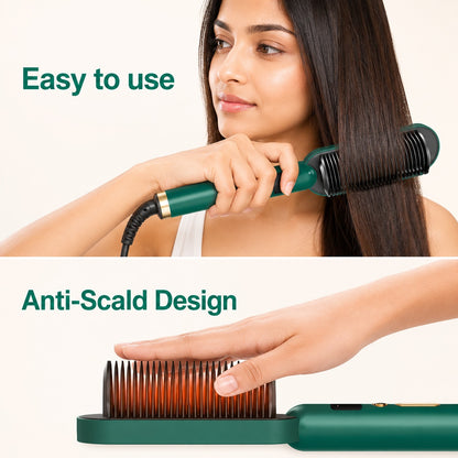 Hair Straightener Comb Brush