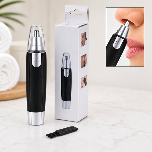Eyebrow & Nose Hair Trimmer – Painless, Battery-Operated